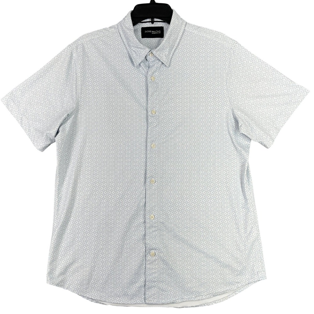 JACHS New York Performance Button Down Shirt Mens L Stretch Business Casual Golf